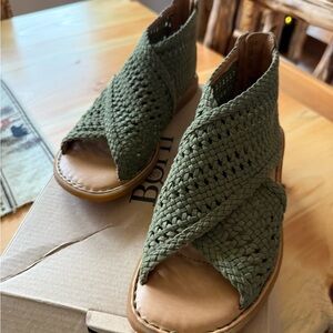 Born Olive Woven Sandals